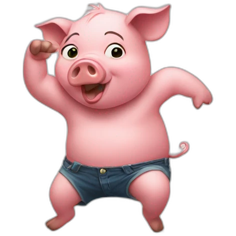 Pig twerking emoji