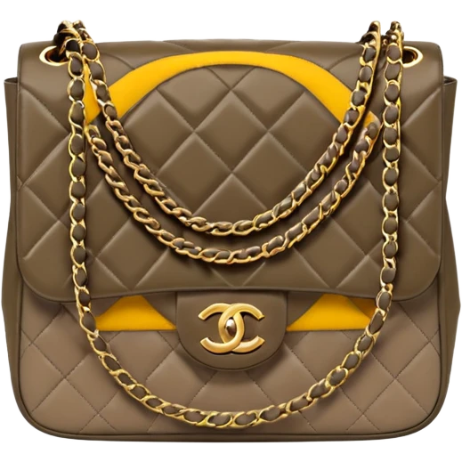 chanel taupe color bag emoji