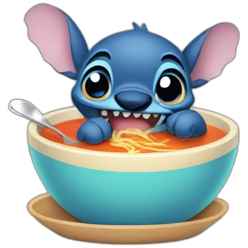 stich drinking soup emoji