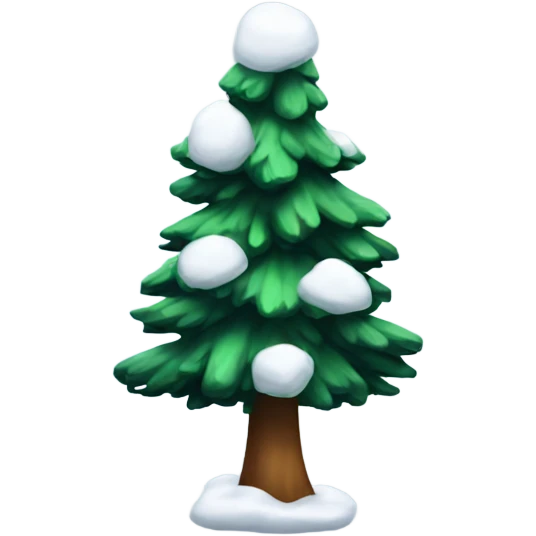 Pine tree with snow emoji