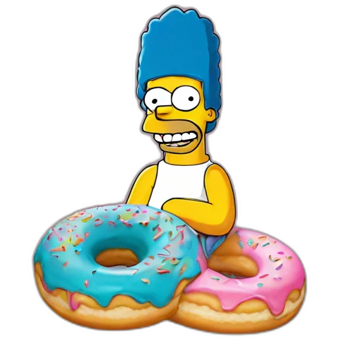 simpson with a donat emoji