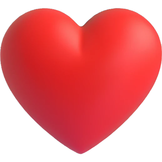 red heart 3D emoji emoji