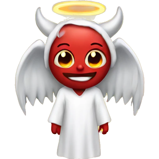 Devil with angel halo emoji