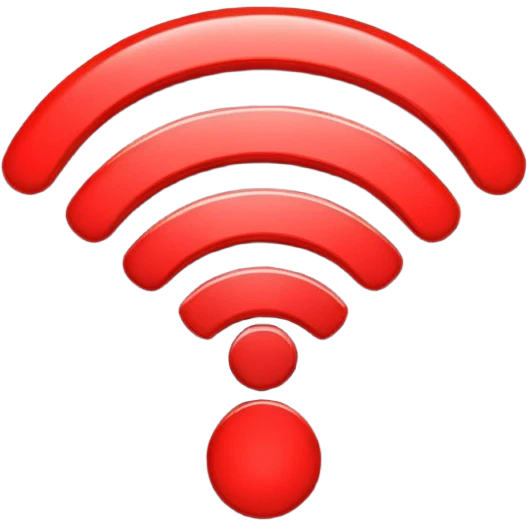 Wifi red emoji