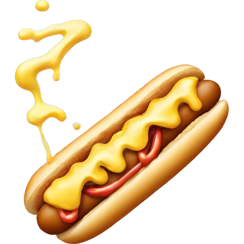 yellow emoji guy with his mouth open eating a hotdog dripping milk emoji
