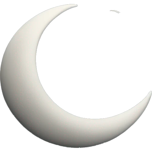 Crescent moon in dark clouds emoji