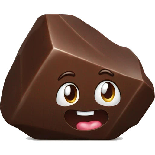 Rock eating Hershey’s chocolate emoji