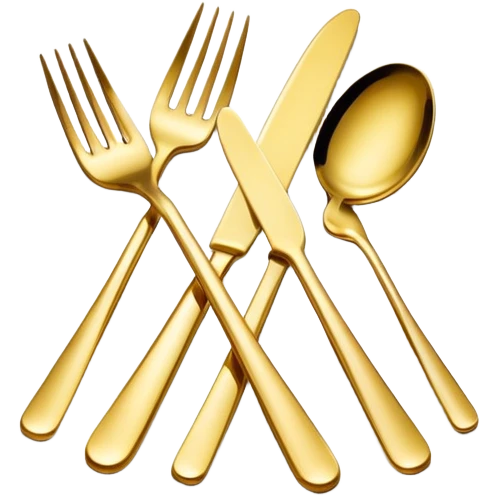 Gold flatware emoji