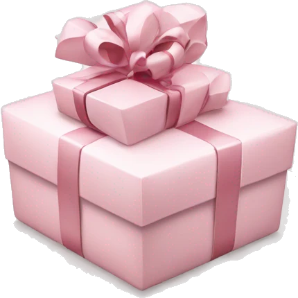 Light pink Christmas gifts under a white Christmas tree  emoji