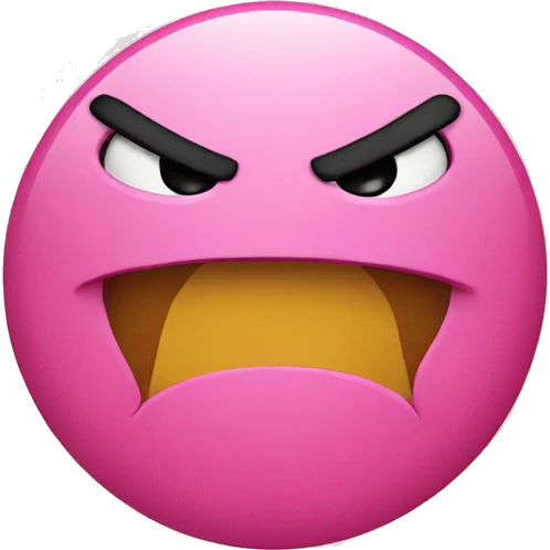 angry pink circle  emoji