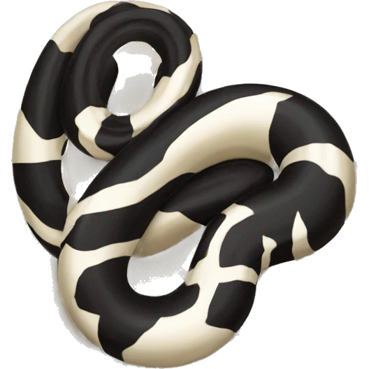 Pied Snake curled up emoji