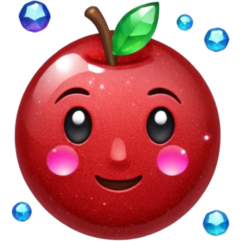 red glitter ping emoji
