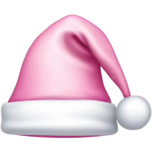 Light pink Santa hat with sparkly snowflakes  emoji