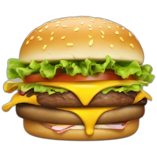 un tysmey qui mange un burger  emoji