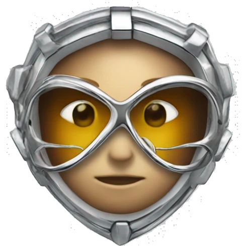 Chrome heart with halo emoji