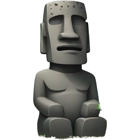 moai with dragon emoji