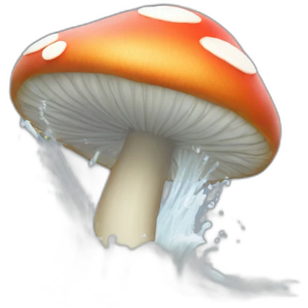 White water spurting from mushroom top emoji