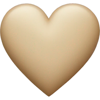 Beige heart emoji