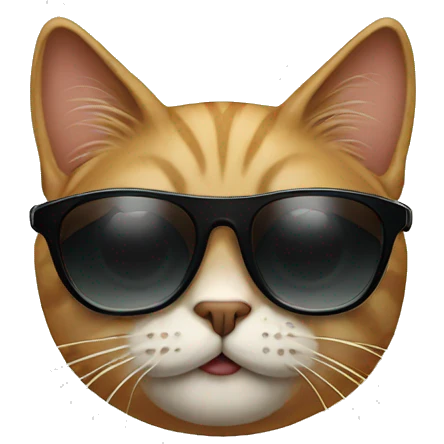 Cat with sunglasses emoji