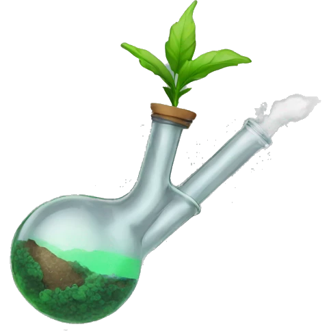 Bong with smoke emoji