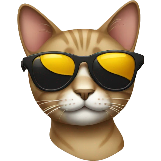 Cat with sunglasses emoji