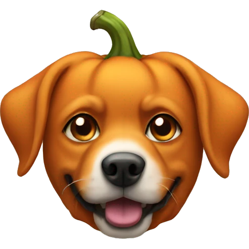 Dog pumpkin emoji