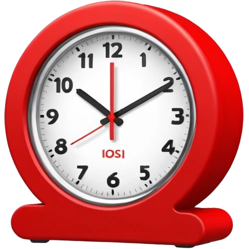 clock red modern emoji