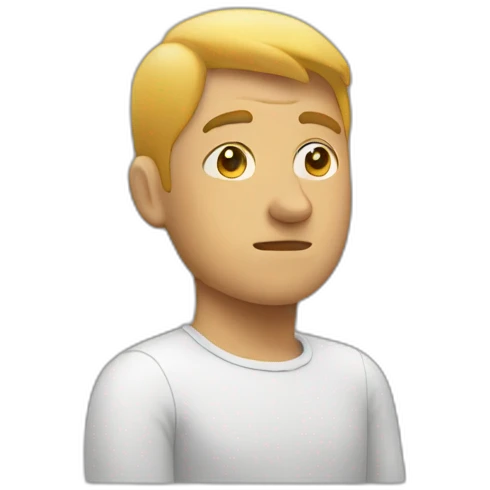 Man thinking emoji