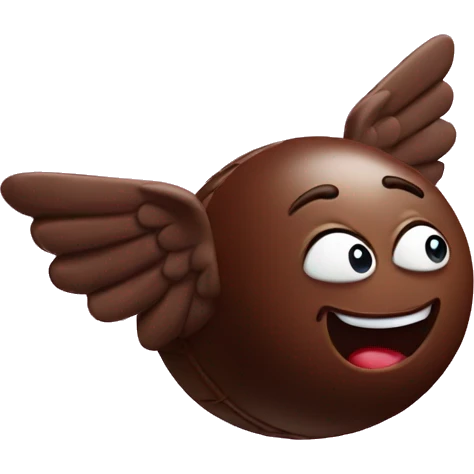 Flying chocolate  emoji