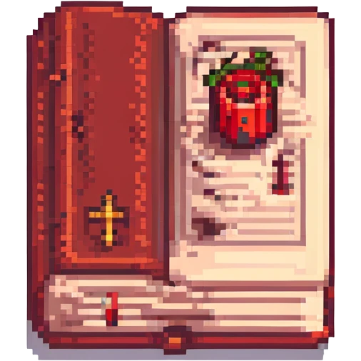 red cursed book emoji