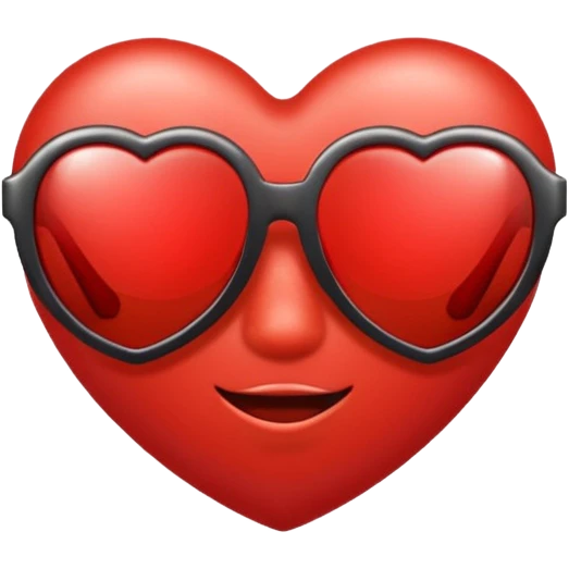 a heart with sunglasses emoji