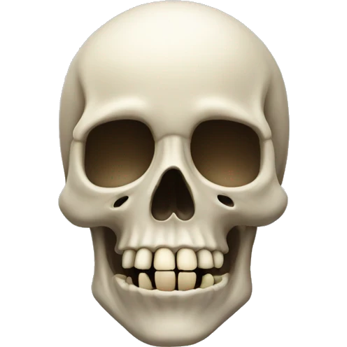 no body skull with praying hand emoji