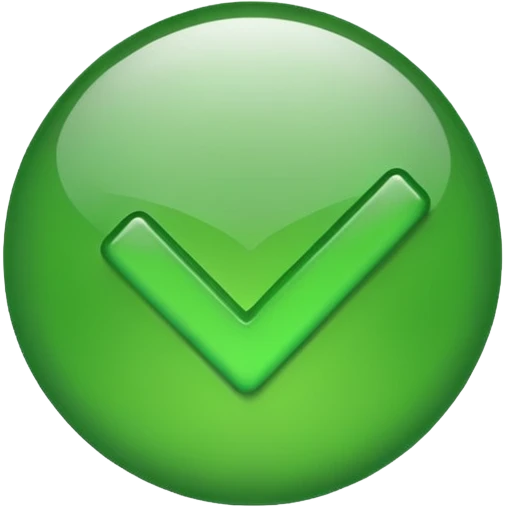 just a normal green checkmark emoji