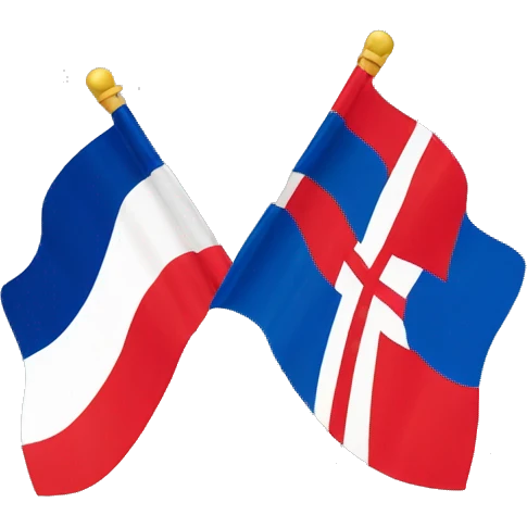 Georgian 🇬🇪 and European 🇪🇺 flags together  emoji