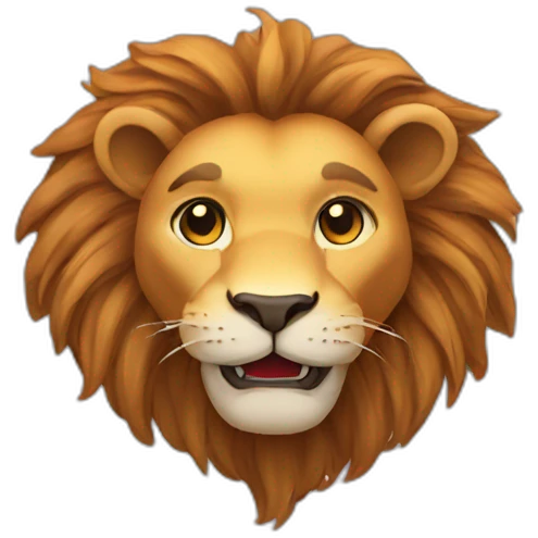 upside down lion emoji