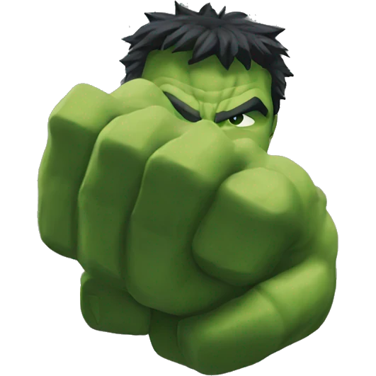 Hulk's punch emoji