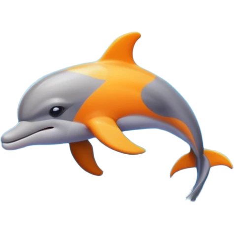 Dolphin swimming through underground tunnel emoji