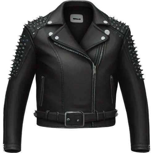 Black spiked leather jacket emoji
