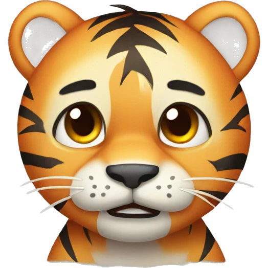 crying cute tiger emoji