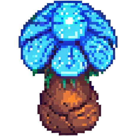 glowing mushroom with blue glow emoji