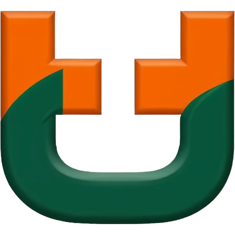 Miami Hurricanes logo just the ‘U’ clipped with no background emoji