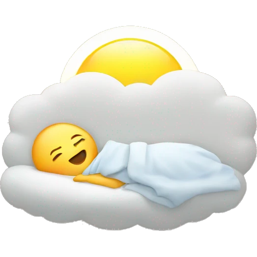 Sleeping face with sun emoji