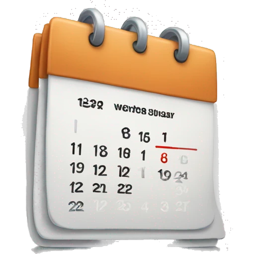 Calendar date emoji