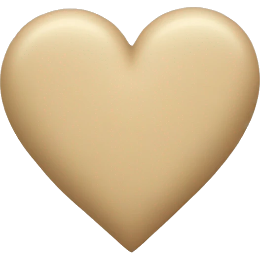 Beige heart emoji