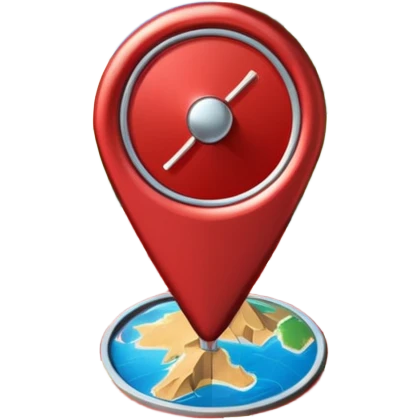 gps locater pin on west coast nz terrain map emoji