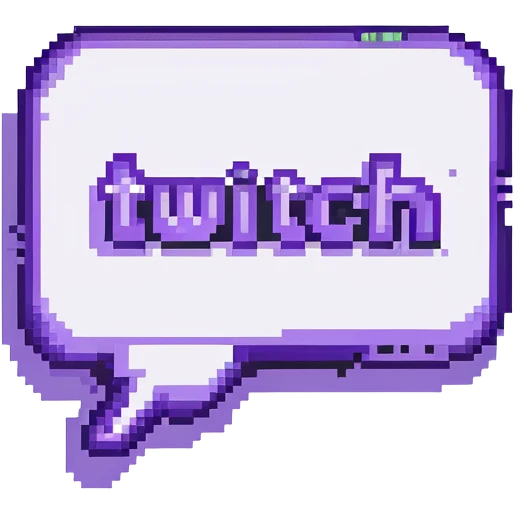 Twitch logo purple with white speech bubble emoji
