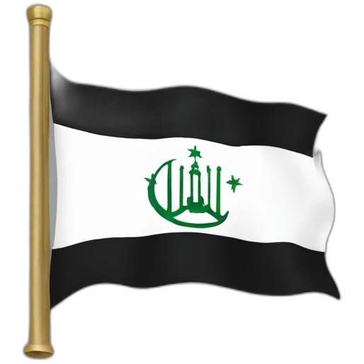 Black islamic states flag emoji
