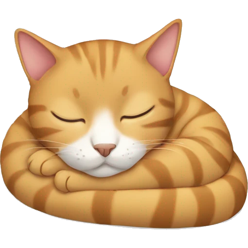 Cat sleeping emoji