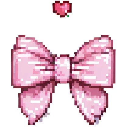 pink bow with a heart in the center emoji