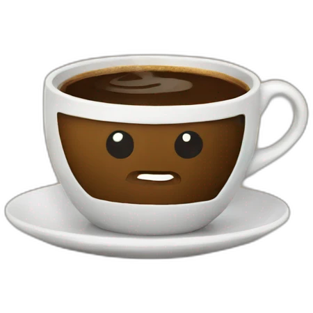 a cup of coffee is walking emoji
